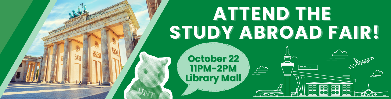 Study Abroad Fair 10/22 from 11-2 in Library Mall
